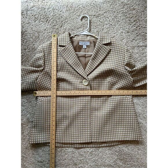Sag Harbor Tweed Blazer Trapeze Suit Jacket Women’s Size 16W Coat Beige and Crea - Picture 5 of 7
